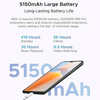DOOGEE　 N55 PRO　256GB 　Simフリースマホ Amazon.com: DOOGEE N55 PRO 4G Cell Phone Unlocked 2025,12GB+